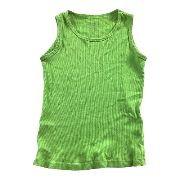 Girls Lot Of 3 Size 7/8 Green Stripe Tank Top T-Shirt & Capri Leggings - Picture 3 of 12